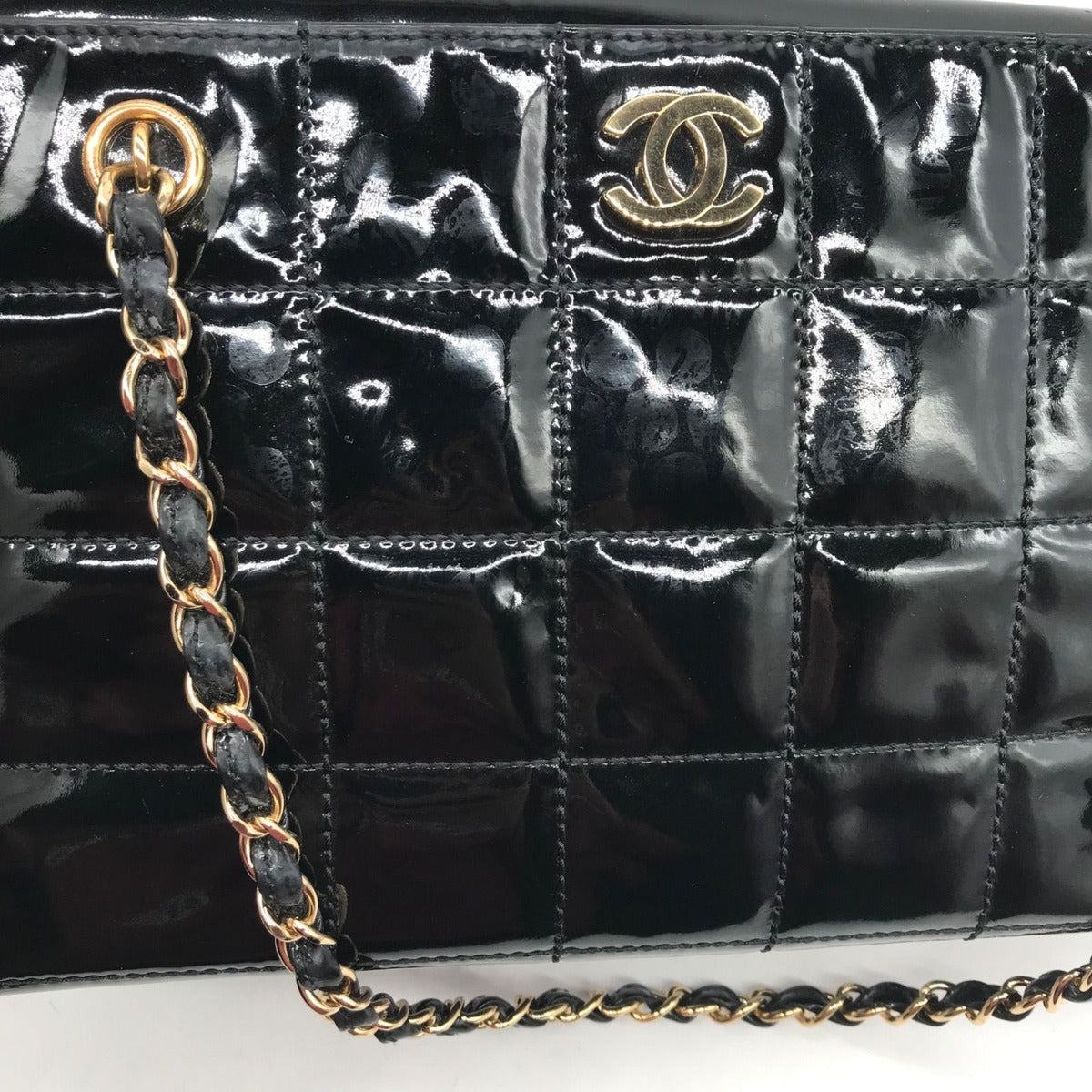 Chanel Enamel Chocolate Chain Shoulder Bag Price Negotiation Welcome — view 12