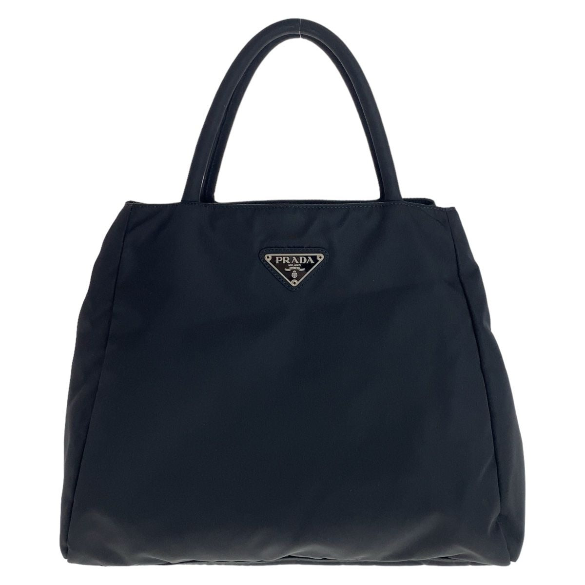 Prada Tessuto Black Silver Nylon Tote