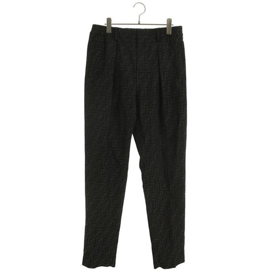 Fendi Fb0767 A6WJ Zucca Allover Pattern Easy Slacks Long Pants Men's 50
