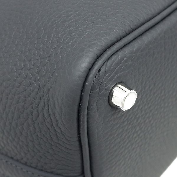 Hermes Handbag Picotin Lock PM Eclat Taurillon Clemence Vorsoft Ardoise × Gris