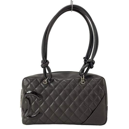 Chanel Shoulder Bag Cambon Line Bow Ring Bag A25171 Dark Brown Leather Lambskin