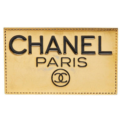 Chanel Logo Plate Gold Plated