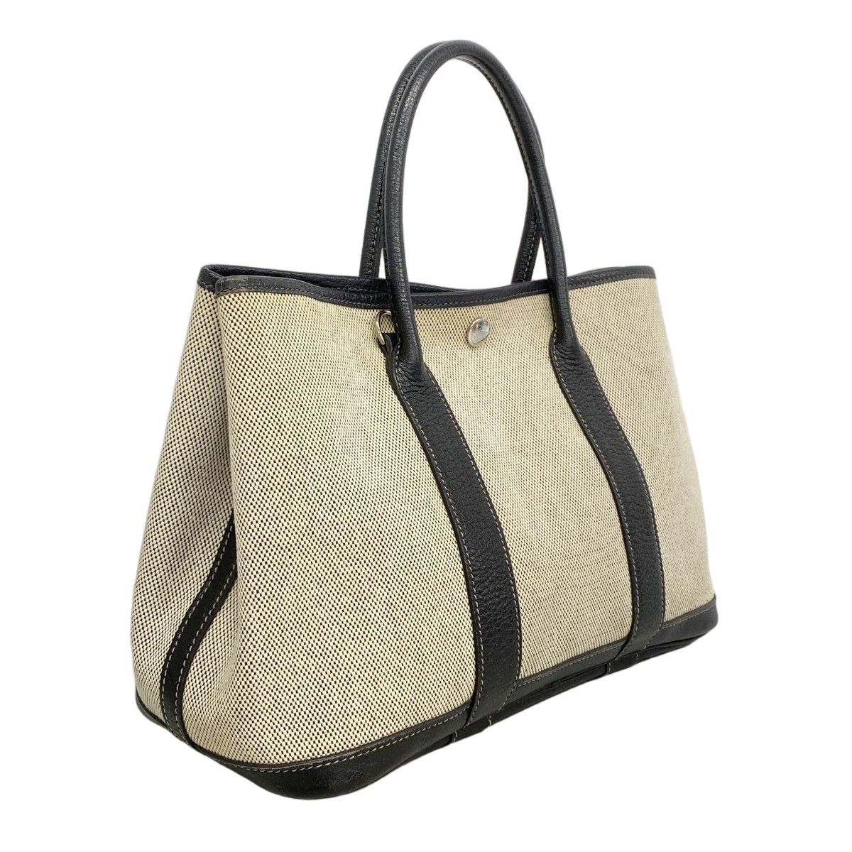 Hermes Tote Garden Party TPM Toile Ash Black Silver — view 2