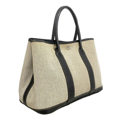 Hermes Tote Garden Party TPM Toile Ash Black Silver — view 2
