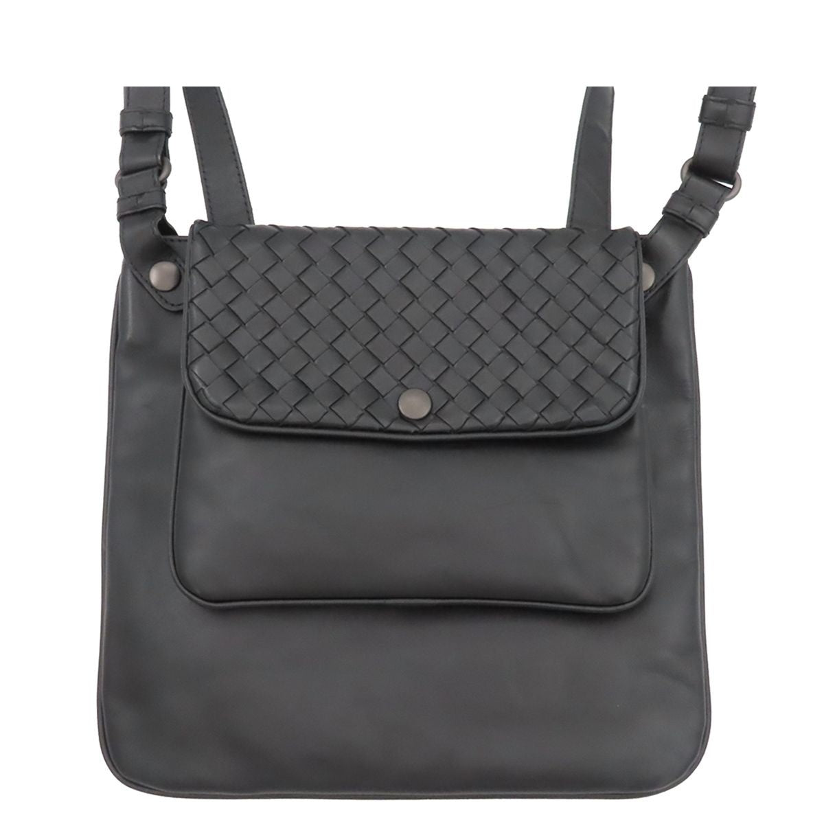 Bottega Veneta Shoulder Bag Black Intrecciato