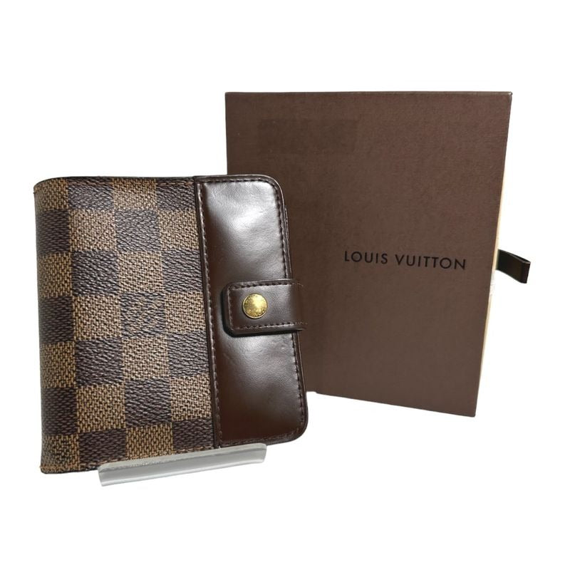 Louis Vuitton Damier Wallet With Zipped Pocket For Cards Compact