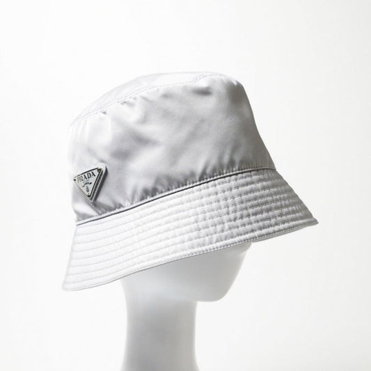 Prada Hat Size M 58cm (22.83in) Tessuto Bucket Hat Nylon Triangle Logo Re-nylon