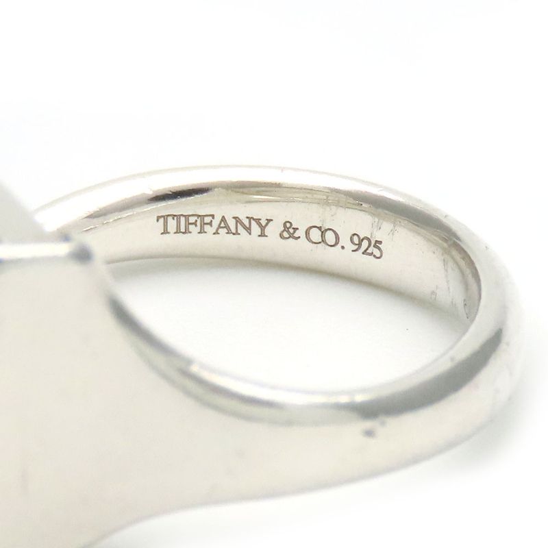Tiffany & Co Ring - Splash Square 925 Silver Approx 6.1g Silver Approx #10 Elsa