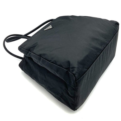 Prada Tote Handbag Black Nylon Women Men Triangle Logo