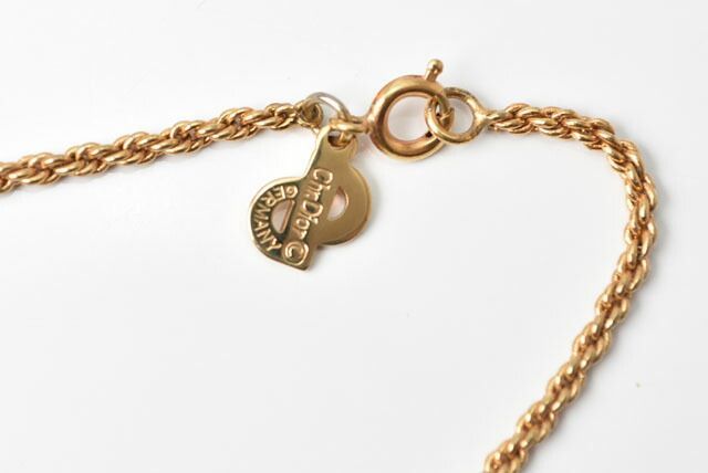 Christian Dior Necklace Choker Christian Dior Vintage Logo Teardrop Motif