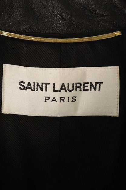 Saint Laurent Paris 405241 Y5mq2 Leather Coat Women 36