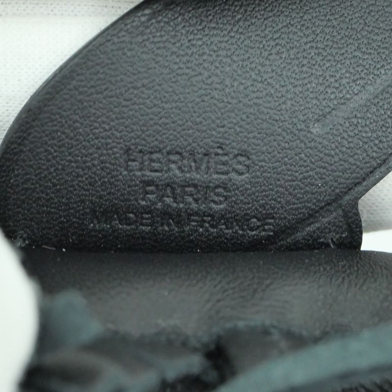 Hermes Pegasus PM So-black B Engraved Bag Charm Leather Accessories