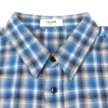 Celine 21SS 2c486354m Loose Shirt In Checked Cotton Loose Checked Cotton Long