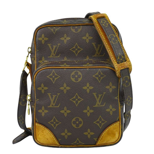 Authentic Louis Vuitton LV Amazon Monogram Shoulder Bag Pochette Brown M45236