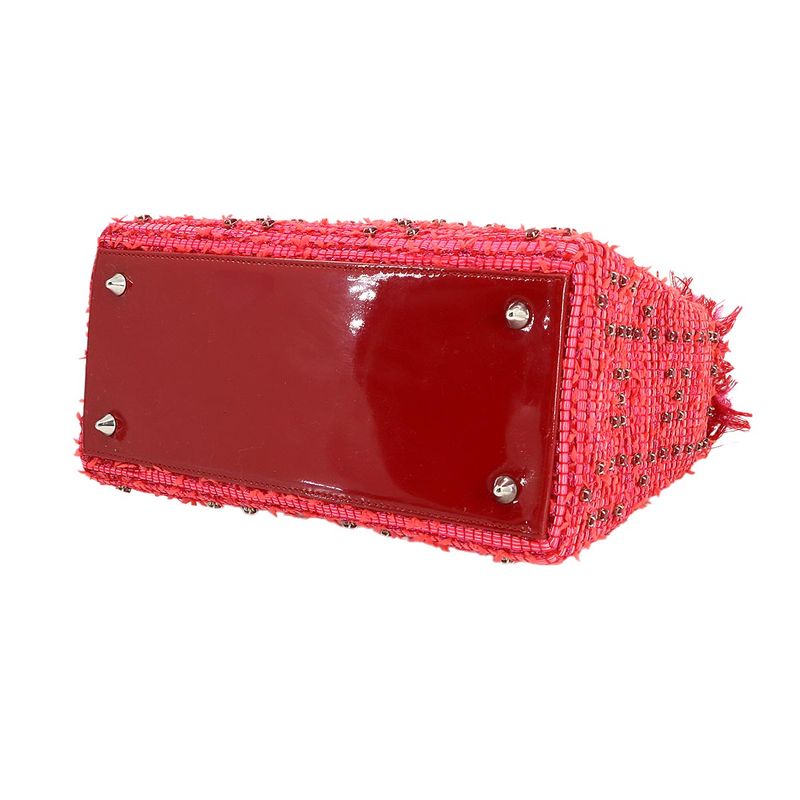 Christian Dior Chiristian Dior Lady Dior Medium 2way Hand Shoulder Bag Enamel