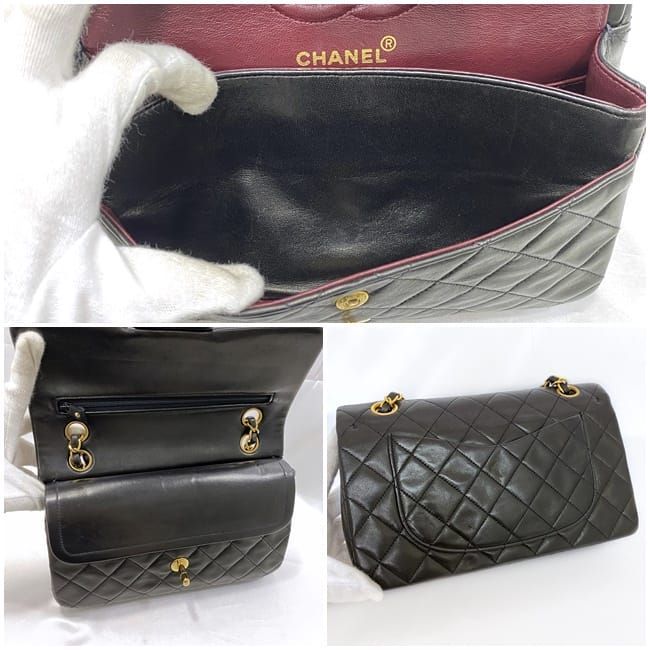 Chanel Chain Shoulder Bag F21080 Black Matelasse