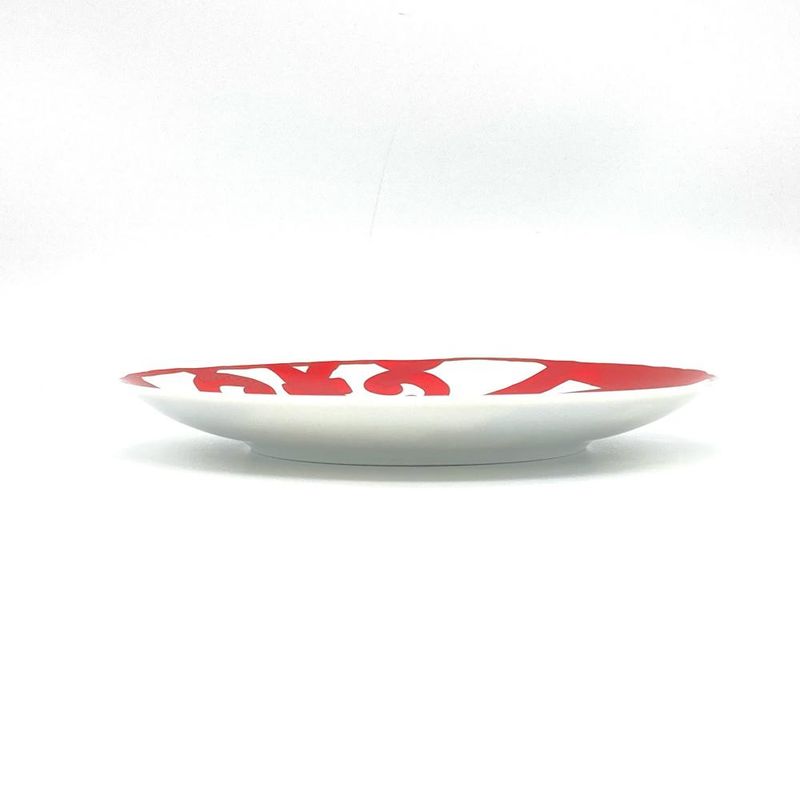 Hermes Gadarkivir Plate Porcelain Red White 17cm (669in) Tableware