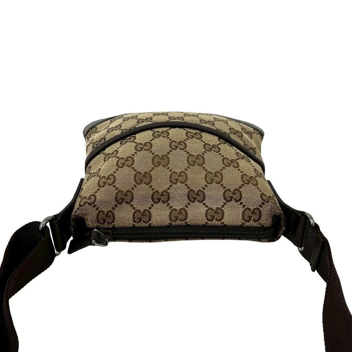 Gucci GG Logo Canvas Perforated Leather Mini Shoulder Bag Pochette Crossbody — view 4