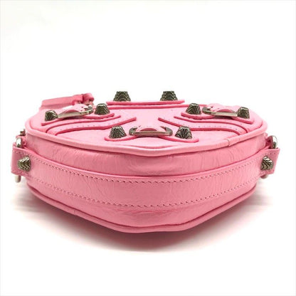 Balenciaga le Cagole Heart Leather Mini Shoulder Bag Pink