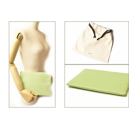Celine Clutch Pouch Bag Ipad Case Light Green — view 10