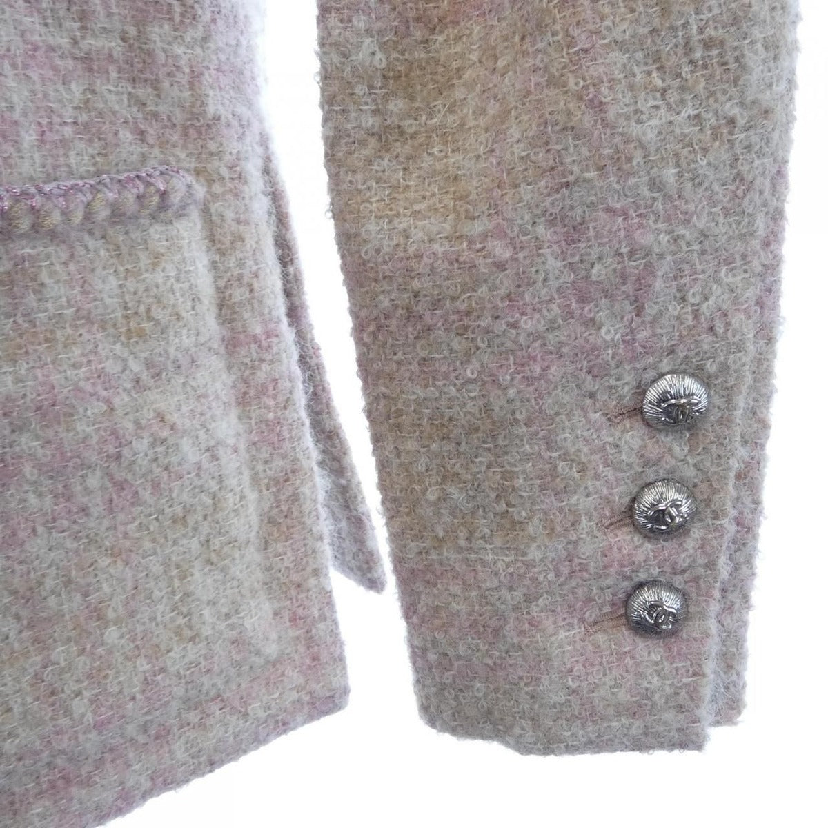 Chanel Jacket Beige 34 Pink — view 7