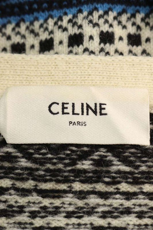 Celine 21SS 2a08l715m Wool Jacquard Loose Cardigan Men's M