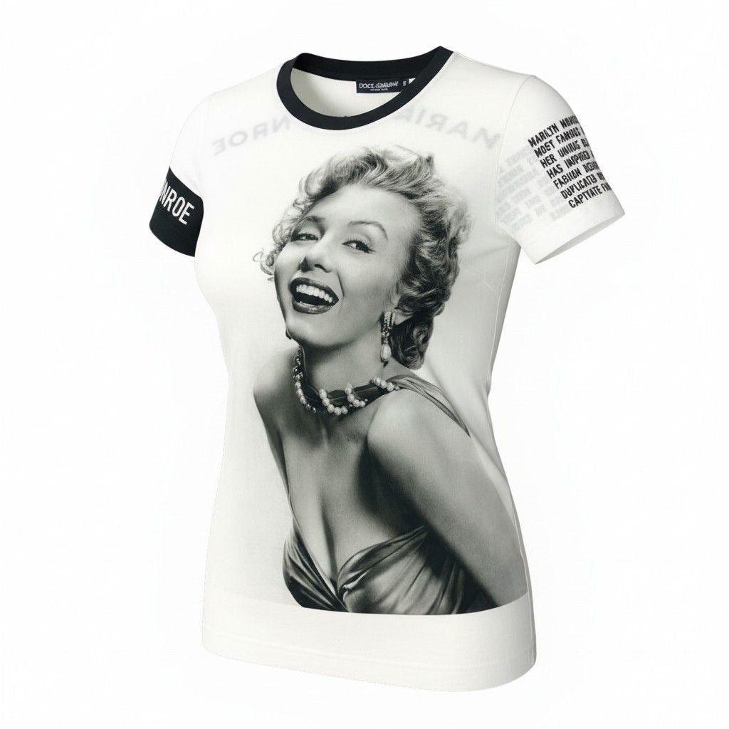 Dolce & Gabbana Ic5 & Marilyn Monroe T-Shirt XS White D&G