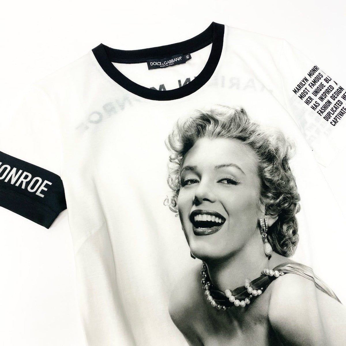 Dolce & Gabbana Ic5 & Marilyn Monroe T-Shirt XS White D&G — view 4