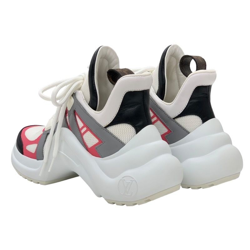 Louis Vuitton Arclight Line Sneakers Shoes Fabric Leather White Unused LV Logo