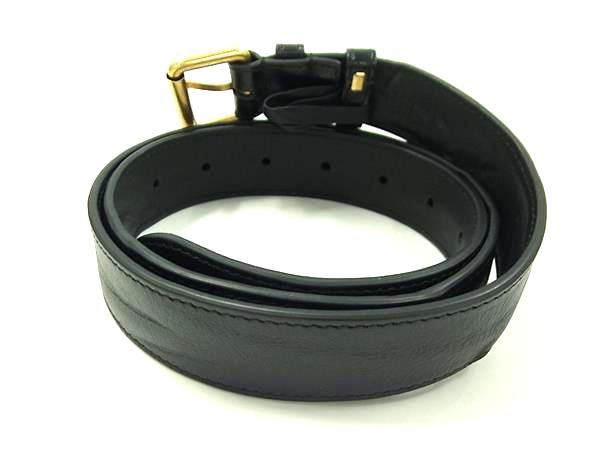 Gucci 476434 493075 Leather Silver Hardware Belt Only Size Indicated 85