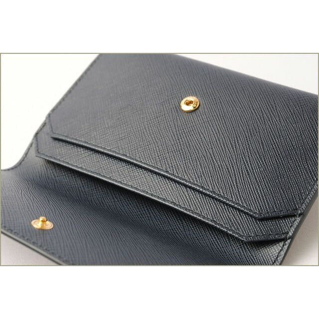 Prada Card Case Fold Wallet 1 Mc004 Saffiano Greche Shape Pressed Leather — view 5