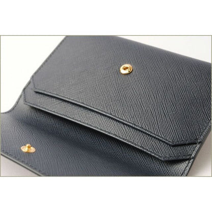 Prada Card Case Fold Wallet 1 Mc004 Saffiano Greche Shape Pressed Leather — view 5