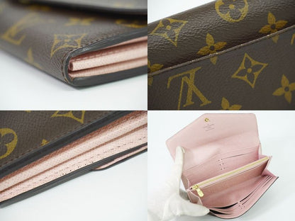 Authentic Louis Vuitton LV Portefeuille Sarah Monogram Long Wallet Brown M62235