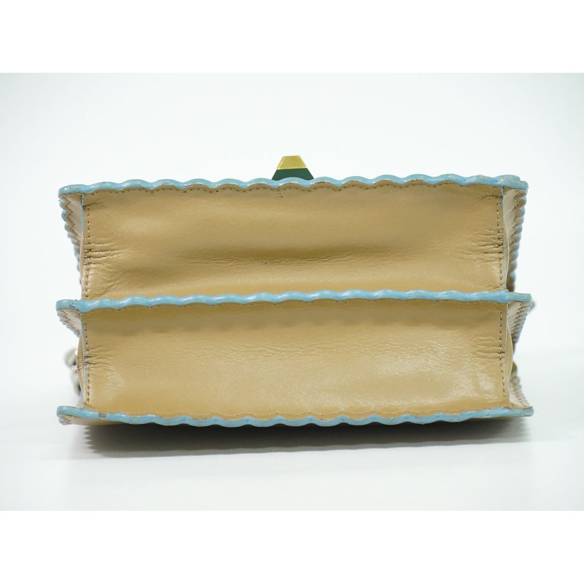Fendi Kanai Chain Shoulder Bag Pochette Leather Brown Kan — view 3