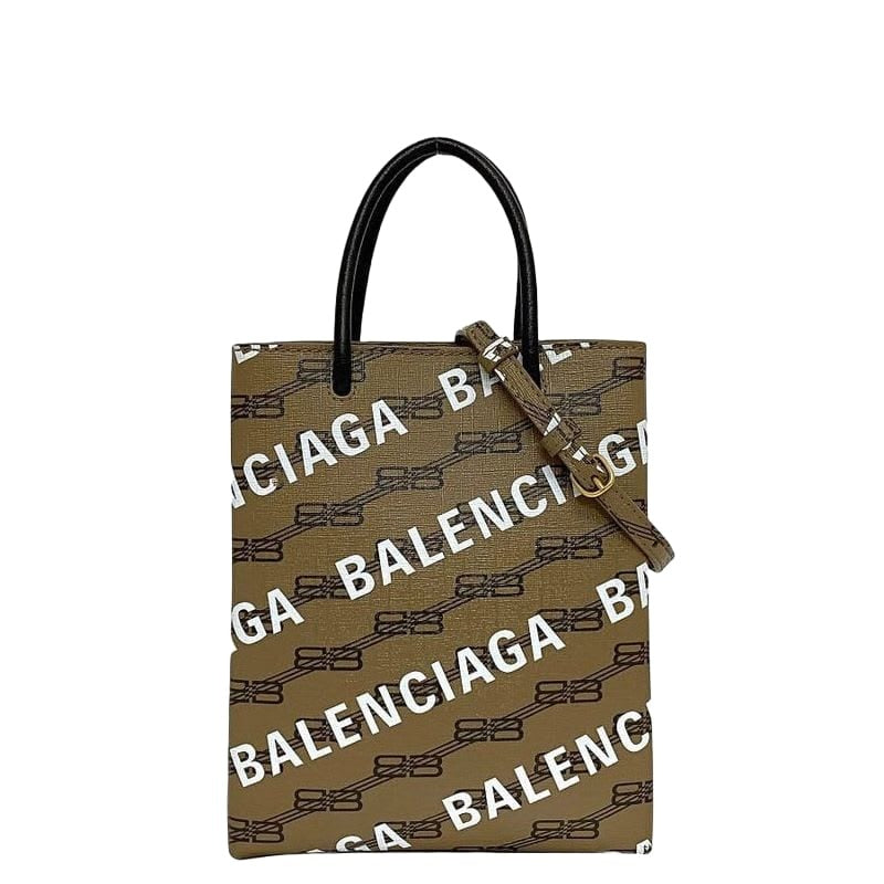 Balenciaga Shoulder Bag Shopping Phone Beige