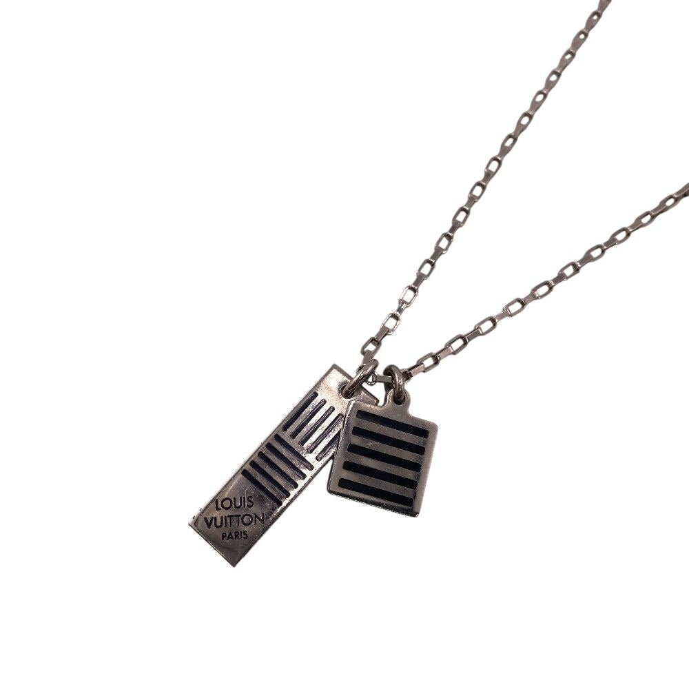 Louis Vuitton Collier Damier Colors Necklace Silver