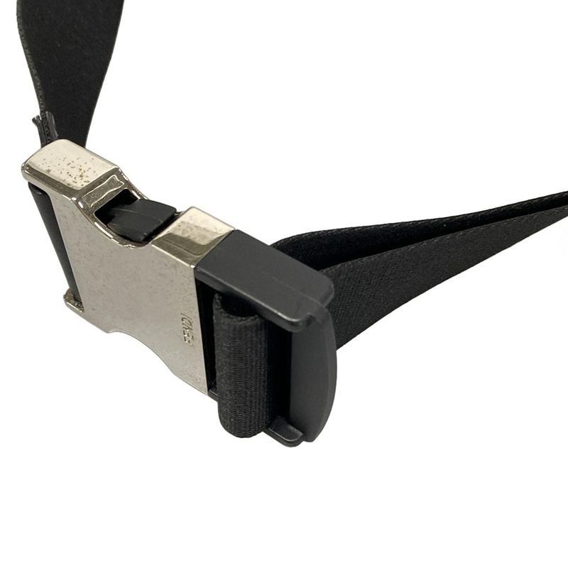 Fendi Waist Pouch Zucca Pattern 7va434 Dark Brown And Black Leather