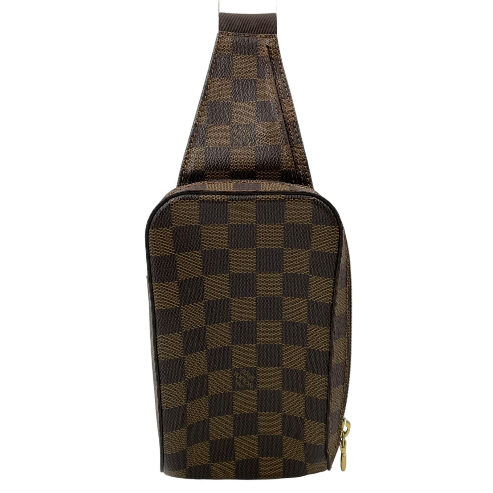 Louis Vuitton Damier Geronimos Brown Belt Bag Gold
