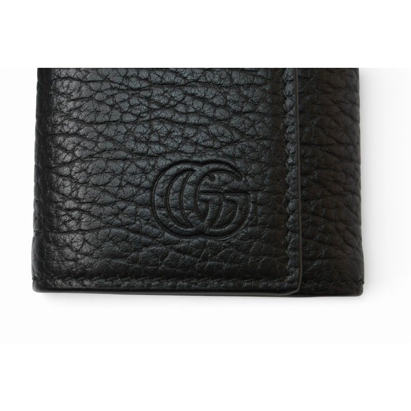 Gucci Key Case Holder 6 Rows GG Debossed Aadd7 1000 Black — view 7