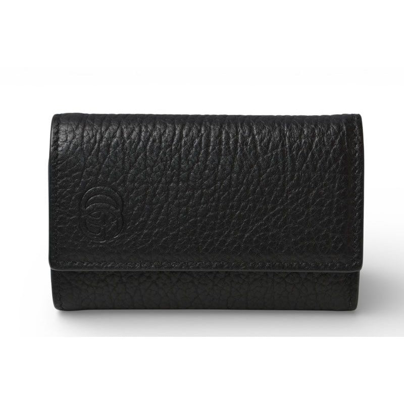 Gucci Key Case Holder 6 Rows GG Debossed Aadd7 1000 Black
