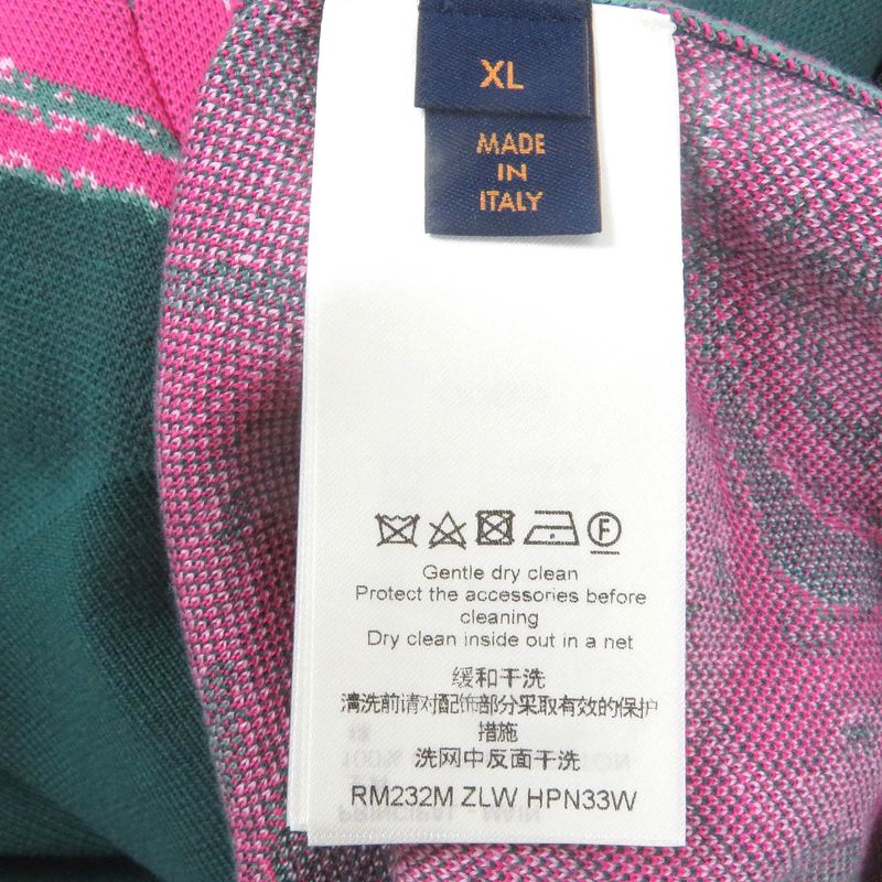 Louis Vuitton 2023 100% Cotton Graphic Logo Marble Pullover Hoodie Green XL