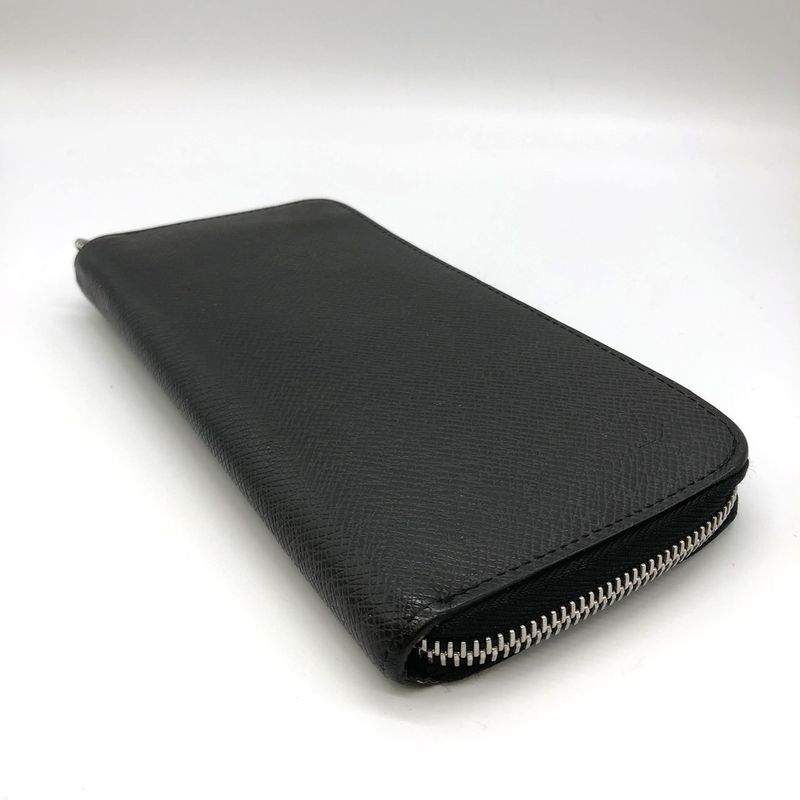 Louis Vuitton Zippy Wallet Vertical M30510 Long Wallet Black Taiga /leather