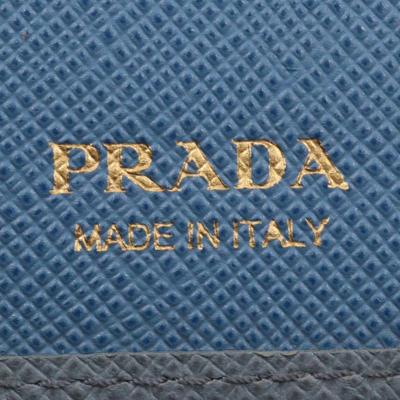 Prada Saffiano Astrale Light Blue Women's Fold Wallet