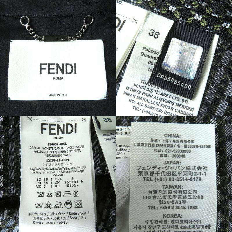 Fendi 2019 Fda660 Total Pattern And None Ground Gradient 100% Silk