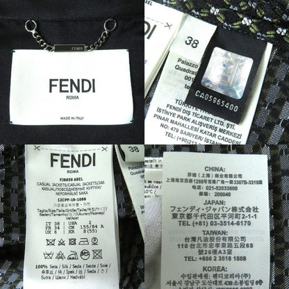 Fendi 2019 Fda660 Total Pattern And None Ground Gradient 100% Silk