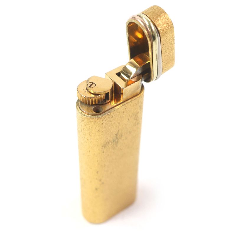 Cartier Trinity Oval Shape Roller Type Gas Lighter Smoking Tool