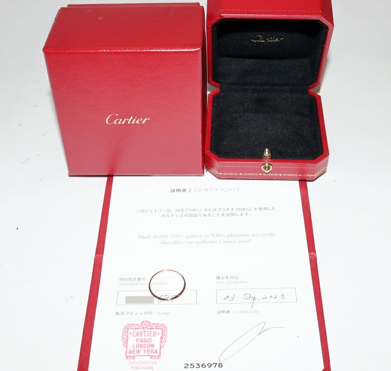Cartier Ring 18K Pink Gold Classic Wedding Ring 1895 Wedding Ring Width 25mm