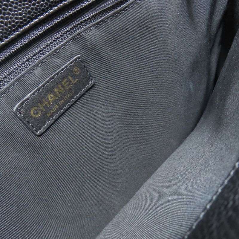 Chanel GTS Chain Tote Coco Mark Gold Hardware Tote Bag Grained Calfskin Women