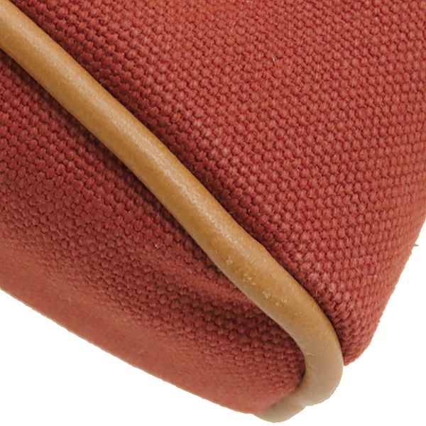 Hermes Pouch Bolide Pouch Mini Cotton Rouge Silver Hardware Red