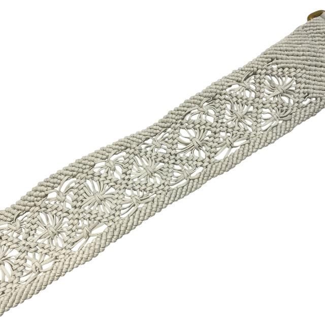 Christian Dior Bag Strap Replacement Shoulder Strap Small Leather White Gold
